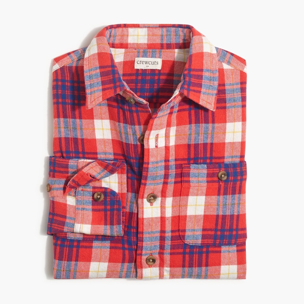 BNWT JCREW CREWCUTS Long sleeve seaboard soft-knit shirt. Boys Sz 12